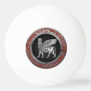 Bolinha De Ping Pong [310] Touro Assírio - Silver Lamaçu