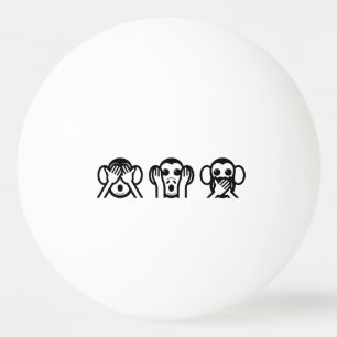 Bolinha De Ping Pong 3 Macacos Sábios Emoji