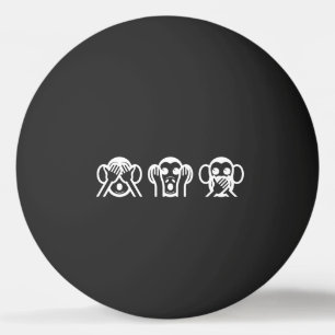 Bolinha De Ping Pong 3 Macacos Sábios Emoji Ping Pong Ball