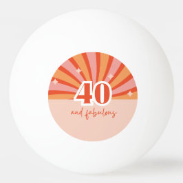 Bolinha De Ping Pong "40 e fabuloso", pessegueiro brilhante retrorativo