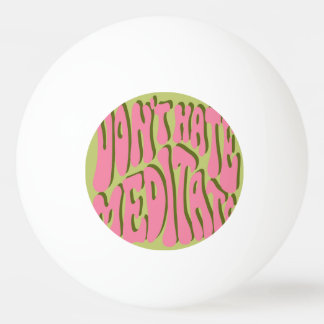 Bolinha De Ping Pong 70s Retrospectiva: Poster de Motivação 'Meditação'