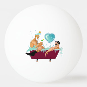 Bolinha De Ping Pong A artística de SlipperyJoe dois gay homens banhei