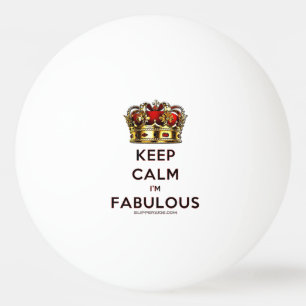 Bolinha De Ping Pong A coroa dourada vermelha fabulosa calma da Slipper
