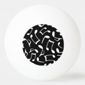 Bolinha De Ping Pong Ícone de nota de música em preto e branco