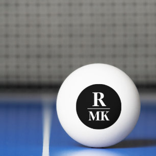 Bolinha De Ping Pong Abreviatura de nome: 3 iniciais círculo preto