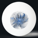 Bolinha De Ping Pong Abstract Blue Gray Watercolor Fractal Art Flower<br><div class="desc">Unique fantasy flower with shades of blue and gray, abstract and elegant.
Design for your ping pong ball and more.</div>