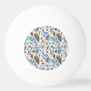 Bolinha De Ping Pong Abstrato: fundo branco desenhado à mão.
