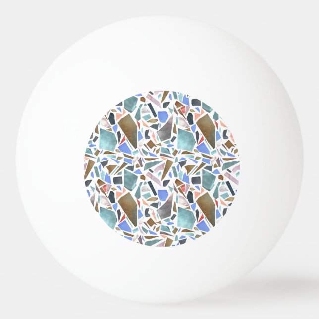 Bolinha De Ping Pong Abstrato: fundo branco desenhado à mão. (Frente)
