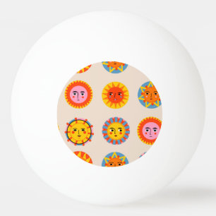 Bolinha De Ping Pong Abstrato suns: padrão étnico uniforme.