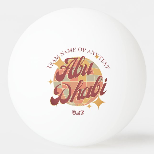 Bolinha De Ping Pong Abu Dhabi City UAE mesa clube (Frente)