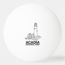 Bolinha De Ping Pong Acadia National Park Lighthouse Line Art