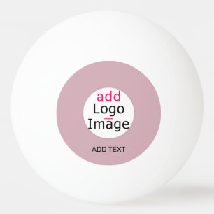 Bolinha De Ping Pong Adicione seu logotipo à matiz de Rosa empoeirada p