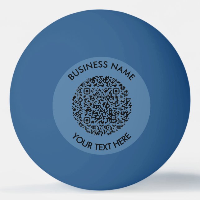 Bolinha De Ping Pong Adicione sua própria varredura de código QR redond (Frente)