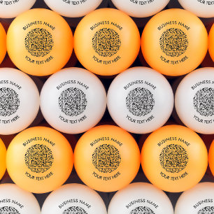 Bolinha De Ping Pong Adicione sua própria varredura de código QR redond