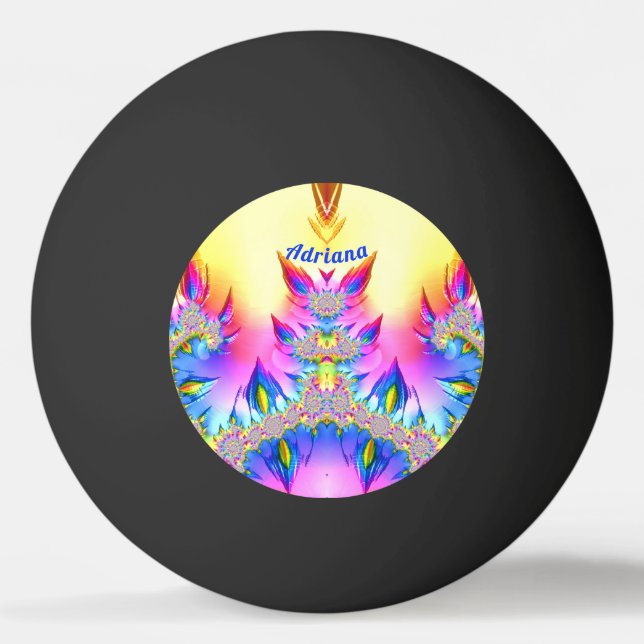 Bolinha De Ping Pong ADRIANA ~ Várias sombras brilhantes ~ Design ~ (Frente)