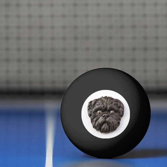 Bolinha De Ping Pong Affenpinscher 3D Inspirado (Líquido)