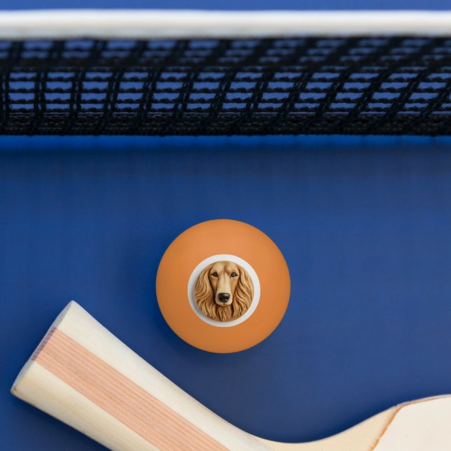 Bolinha De Ping Pong Afghan Hound Inspirado em 3D (Mesa)