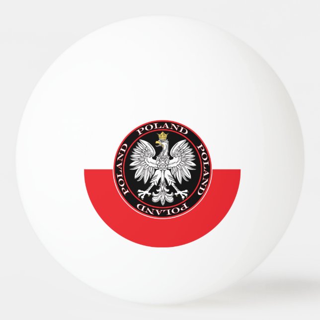 Bolinha De Ping Pong Águia Polonesa redonda (Frente)