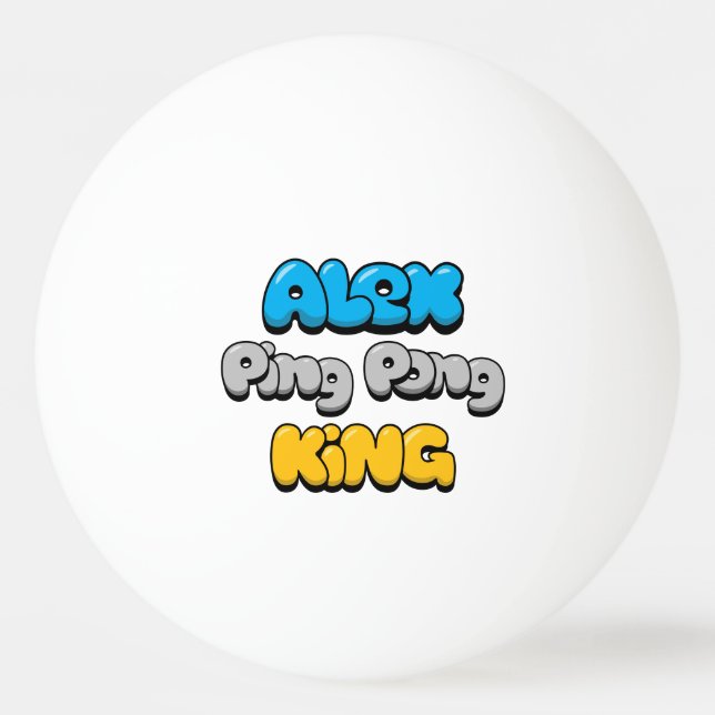 Bolinha De Ping Pong Alex Ping Pong King (Frente)