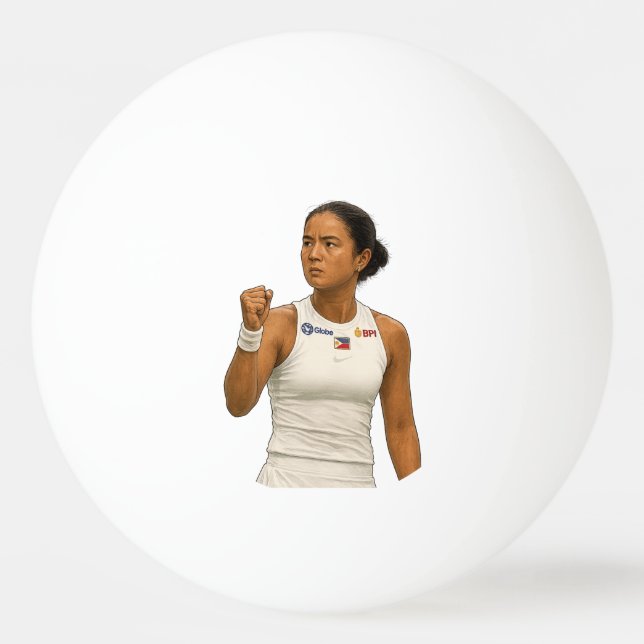 Bolinha De Ping Pong Alexandra Eala - Campeão de Guadalajara 2025 (Frente)