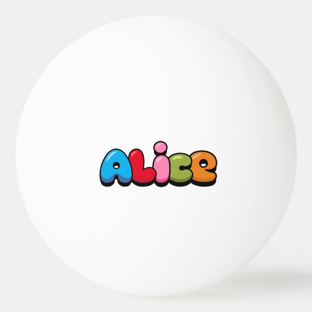 Bolinha De Ping Pong Alice (Frente)