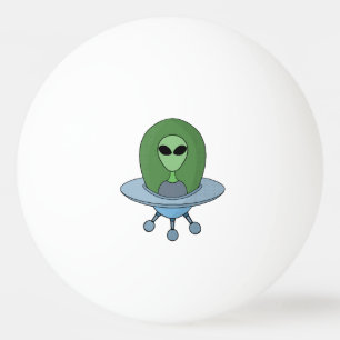 Bolinha De Ping Pong Alienígena em sua nave espacial