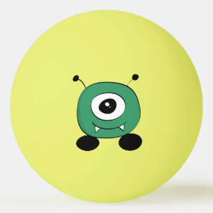 Bolinha De Ping Pong Alienígena verde engraçada bonito