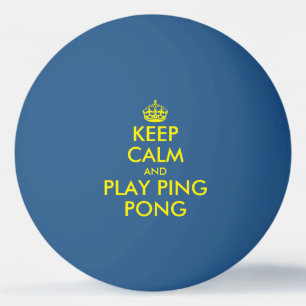 Bolinha De Ping Pong Amarelo azul mantenha calma pong mesa tênis