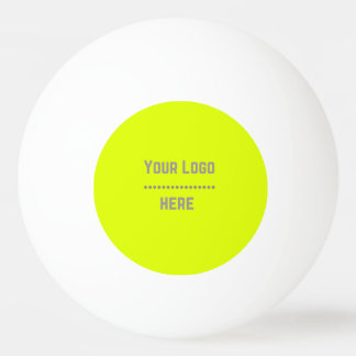 Bolinha De Ping Pong amarelo fluorescente - seu logotipo