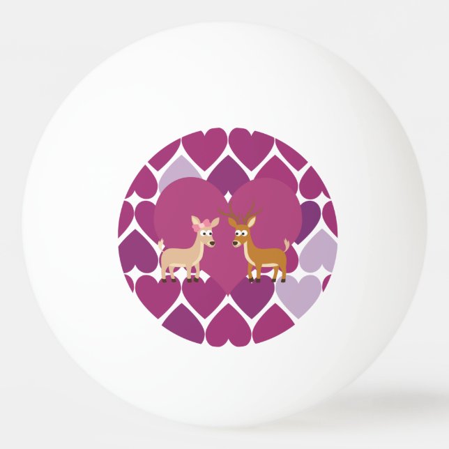 Bolinha De Ping Pong Amor de Veado (Frente)