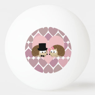 Bolinha De Ping Pong Amor do ouriço com corações