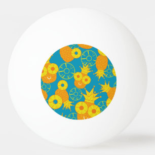 Bolinha De Ping Pong Anéis de abacaxi: Vintage de Cartoon de Doodle.