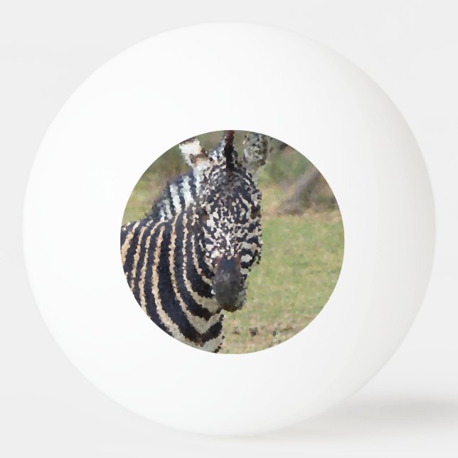 Bolinha De Ping Pong Animais Policiais - Zebra (Frente)