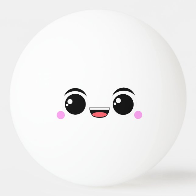 Bolinha De Ping Pong Anime feliz de Kawaii enfrentado (Verso)