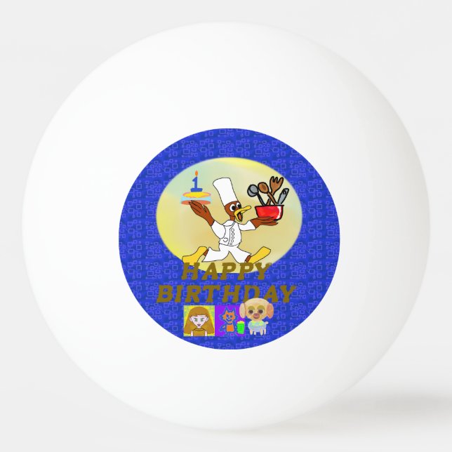 Bolinha De Ping Pong Aniversário (Frente)