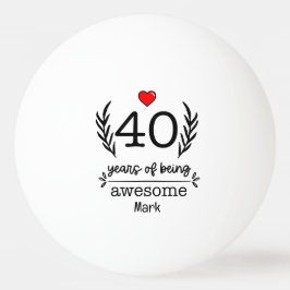 Bolinha De Ping Pong aniversário de 40 anos