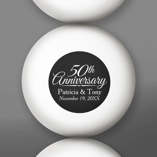 Bolinha De Ping Pong Aniversário de Casamento do Ouro 50º Personalizado (Custom Ping Pong Balls)