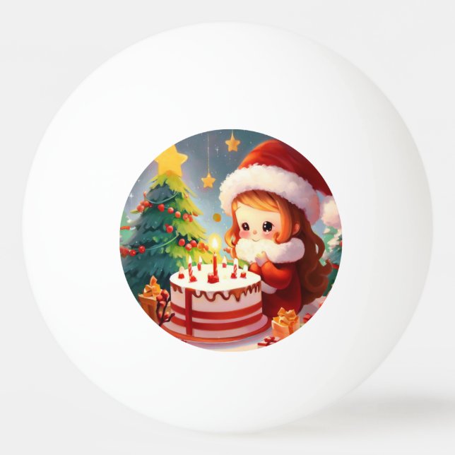 Bolinha De Ping Pong Aniversário de Natal (1) (Frente)