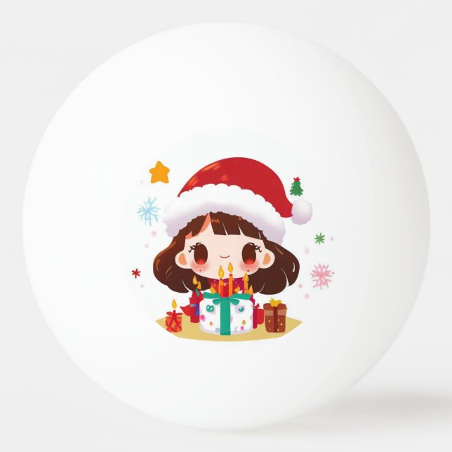 Bolinha De Ping Pong Aniversário de Natal (2) (Frente)