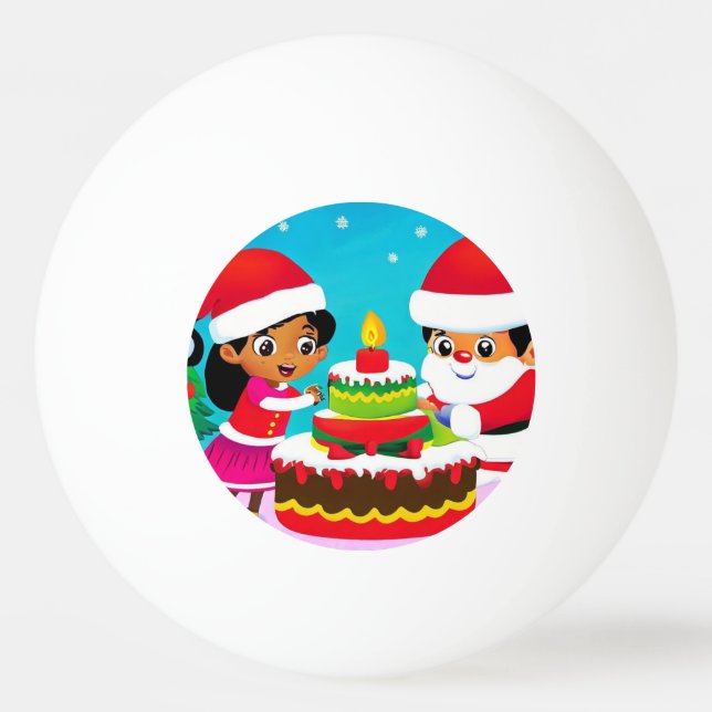 Bolinha De Ping Pong Aniversário de Natal (3) (Frente)