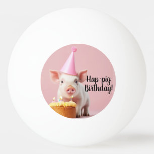 Bolinha De Ping Pong Aniversário de porco!