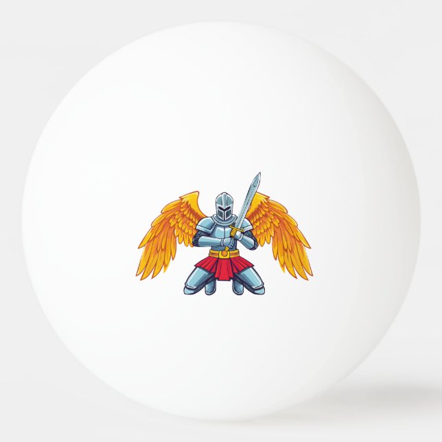 Bolinha De Ping Pong Anjo com espada grande (Frente)