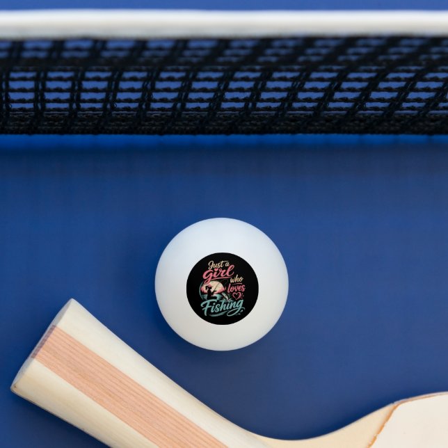 Bolinha De Ping Pong Apenas Uma Garota Que Ama Pescar (Mesa)