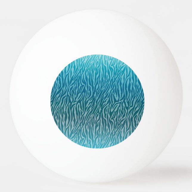 Bolinha De Ping Pong Aqua Ombre Zebra Print (Frente)