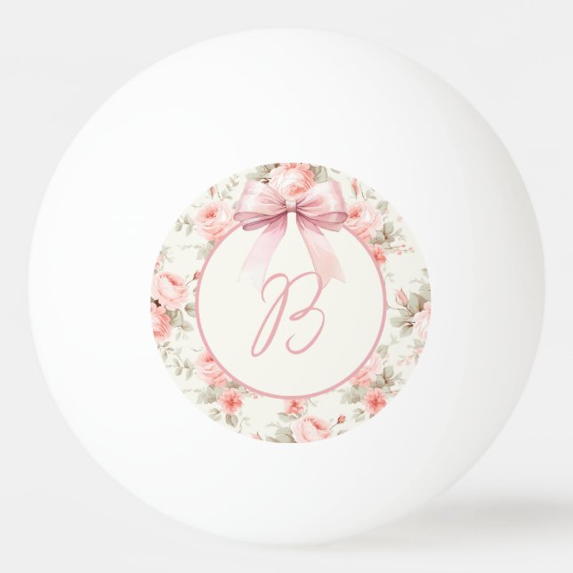 Bolinha De Ping Pong Arco Rosa Monograma (Frente)