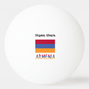 Bolinha De Ping Pong Armênia e Bandeira Armênia Personalizadas