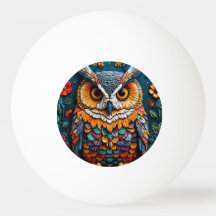 Arte Colorida de Coruja com Detalhe Intricado