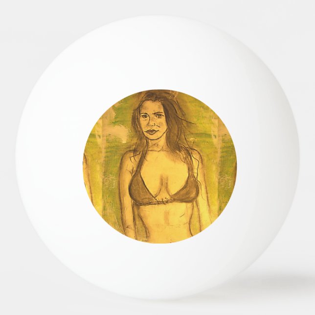 Bolinha De Ping Pong arte da menina bikini (Frente)