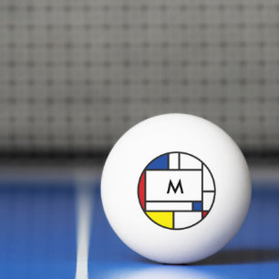 Bolinha De Ping Pong Arte Moderna De Stijl Geométrica Minimalista Mondr