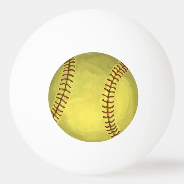 Bolinha De Ping Pong Arte pintada do softball (Verso)